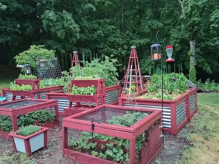 Homestead garden beds at Brookside Farm in Southborough Massachusetts