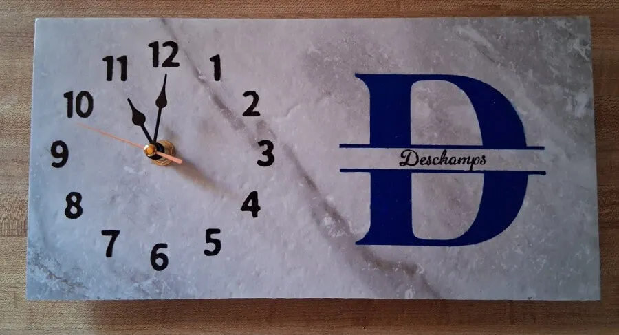 Custom logo ceramic tile wall clock Brookside Farm